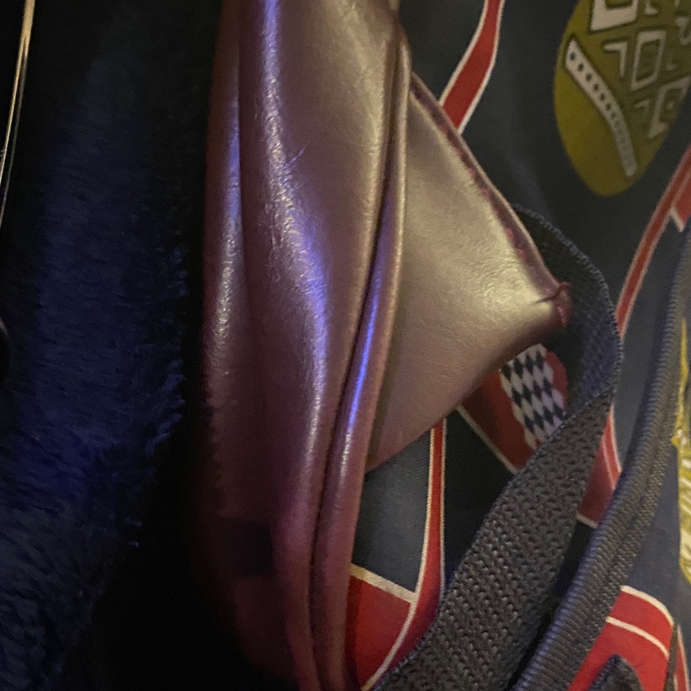 Red And Brown Patterned Backpack - image 3